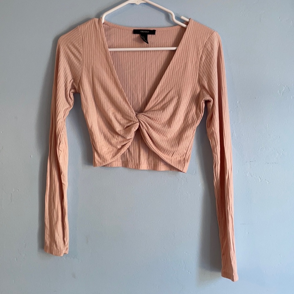 Pale pink crop top